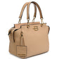 Chic Nude Textured Calfskin Handbag