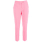 Elegant Pink Crepe Trousers for Women