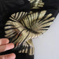Gold Silver Silk Jacquard See Through Top Blouse