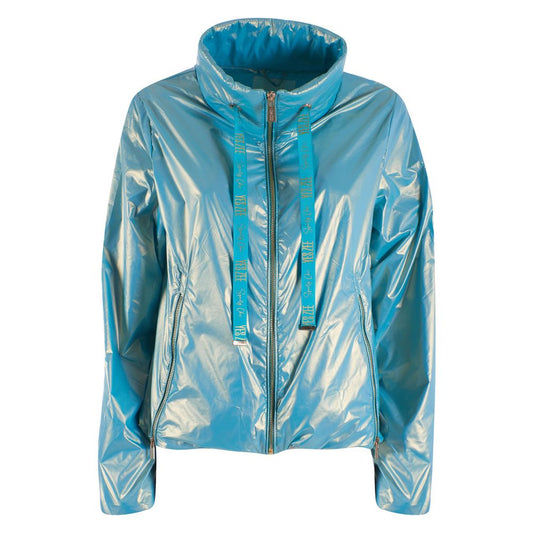 Pearlescent Nylon Three-Zip Jacket