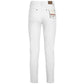 Chic White Cotton Blend Trousers for Women