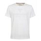 Crisp White Cotton Crewneck Tee with Front Design