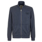 Chic Blue Cotton Blend Zipper Sweatshirt