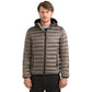 Sleek Gray Padded Jacket with Hood