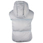Elegant Gray Puffer Vest with Green Lining