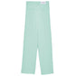 Chic Crepe Straight Trousers in Lush Green