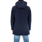 Chic Blue Padded Parka with Removable Hood