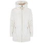 Chic White High Collar Down Jacket