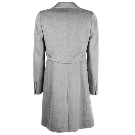 Elegant Italian Virgin Wool Women's Coat