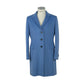 Elegant Virgin Wool Light Blue Coat