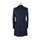 Elegant Italian Wool Coat in Lustrous Blue