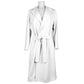 Elegant White Virgin Wool Coat