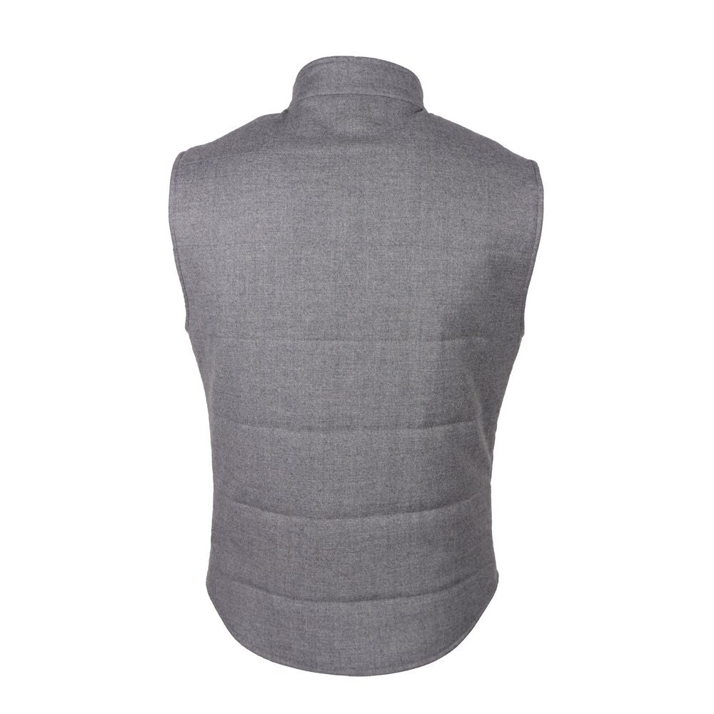 Elegant Woven Wool-Cashmere Men's Vest