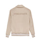 Chic Hazelnut Beige Bomber Jacket - Collegial Style