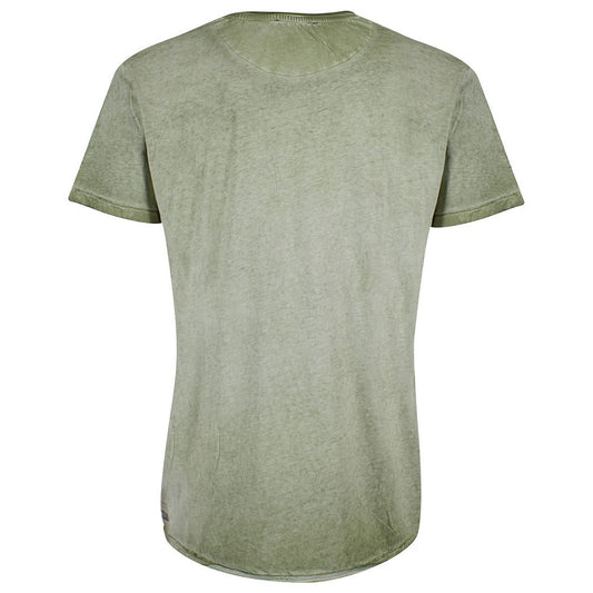 Green Cotton Men T-Shirt