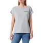 Chic Embroidered Heart Logo Cotton Tee