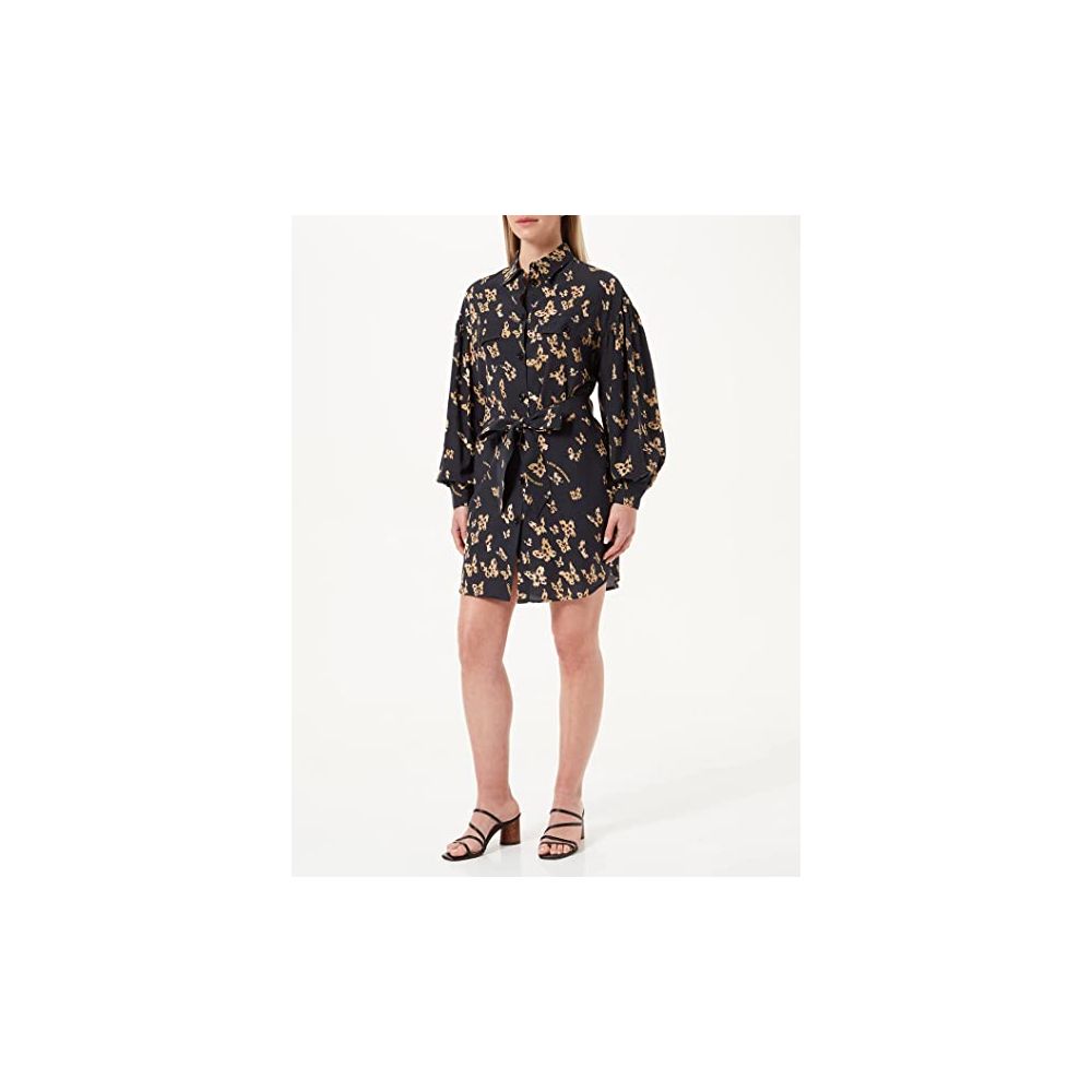Elegant Butterfly Motif Cotton Dress