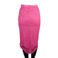Fuchsia Viscose Women Skirt