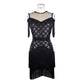 Sleeveless Sequin Tulle Fringe Dress