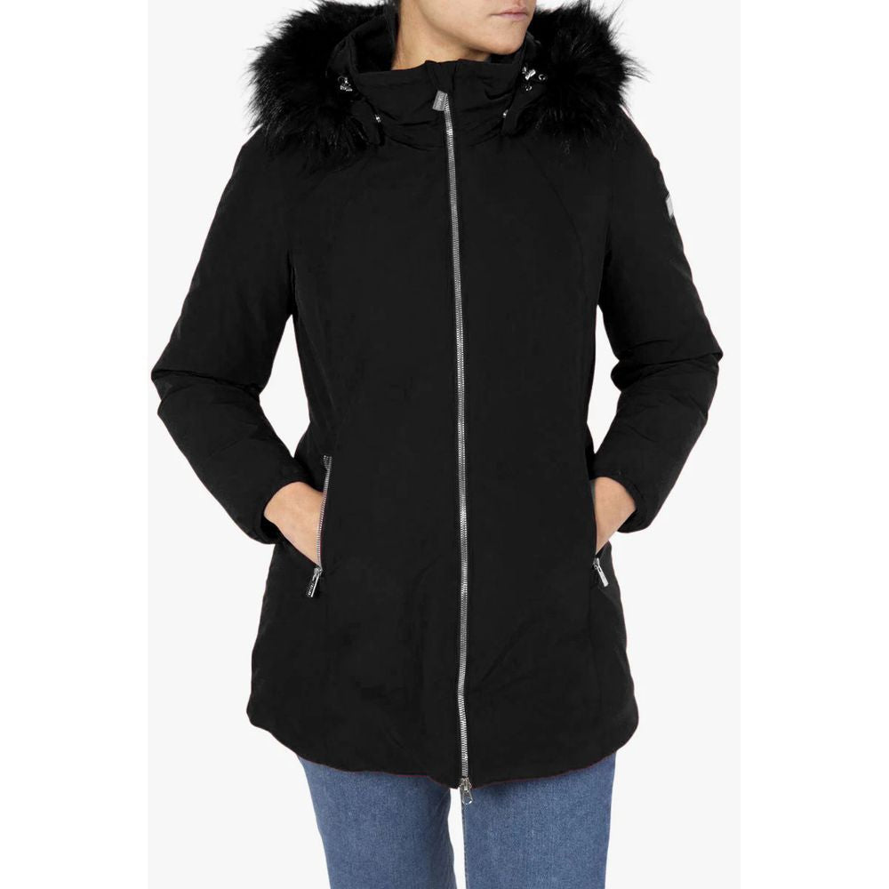 Black Polyester Women Jacket