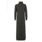 Elegant Gray High Collar Dress Trio-Blend
