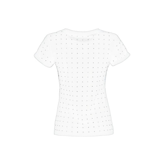 White Cotton Women T-Shirt
