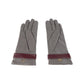 Gray Lambskin Women Glove