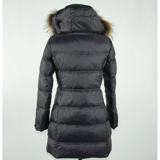 Black Polyester Women's Coat