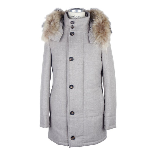 Gray Wool Men Jacket