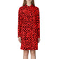 Elegant Viscose Blend Leopard Print Dress