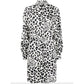 Chic Monochrome Leopard Dress