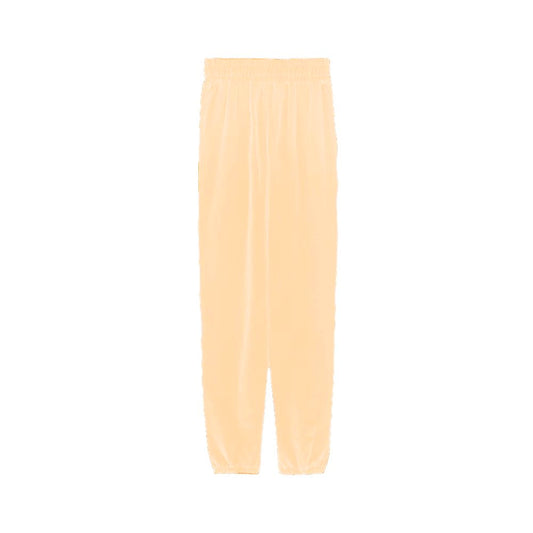 Chic Pink Cotton Sweatpants with Side Openings