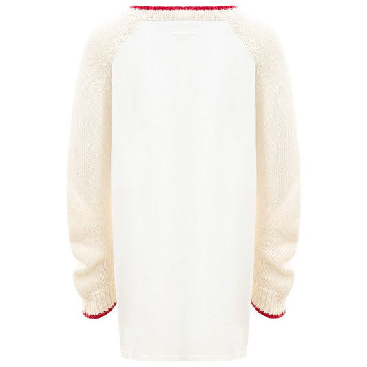 Elegant White Cotton Sweater for Women