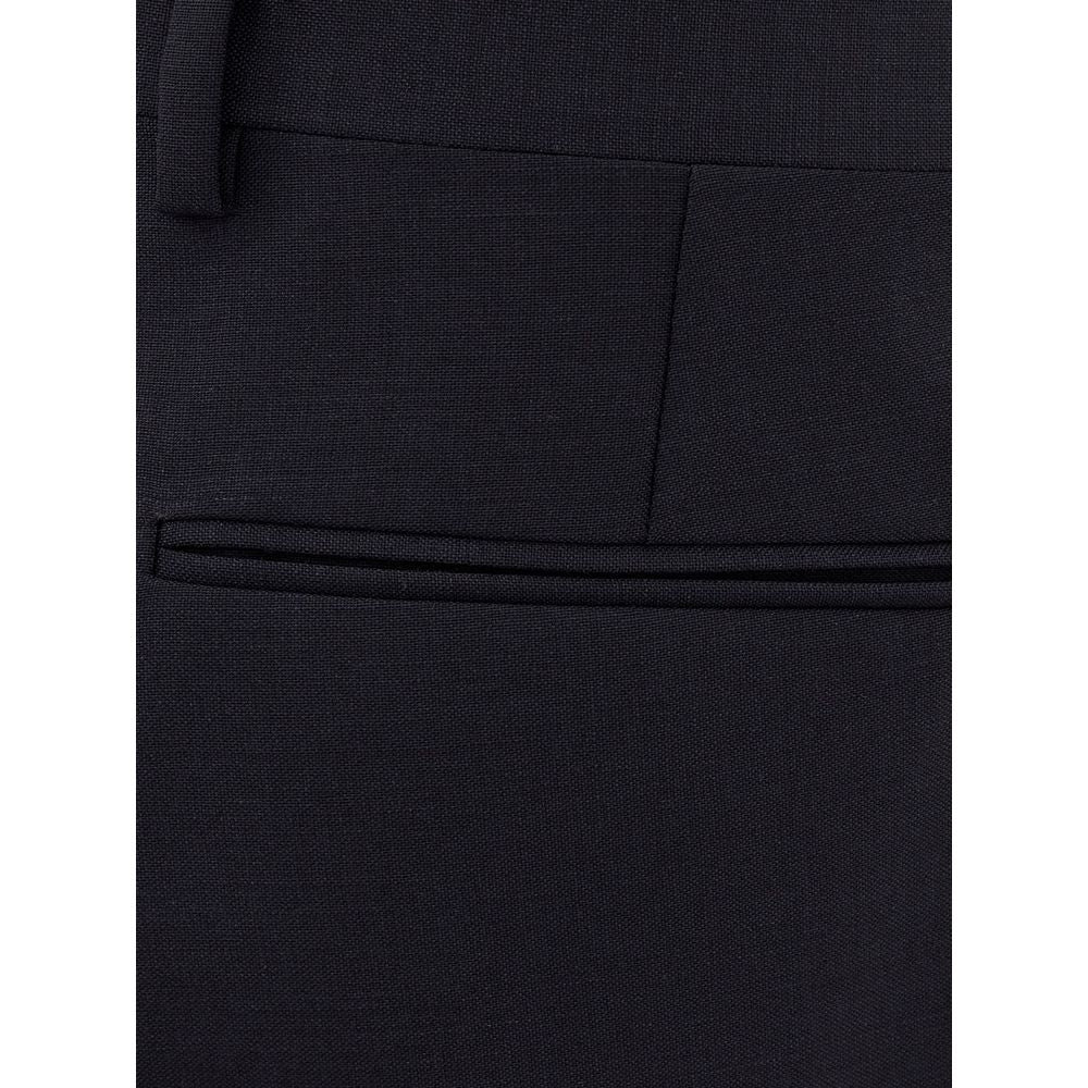 Elegant Blue Wool Trousers for Men