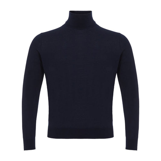 Elegant Cashmere Men's Blue Sweater