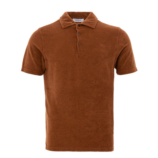 Elegant Cotton Polo in Classic Brown