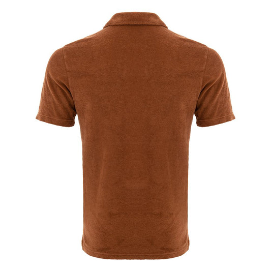 Elegant Cotton Polo in Classic Brown