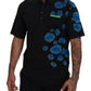 Black Cotton Short Sleeves Collared T-shirt