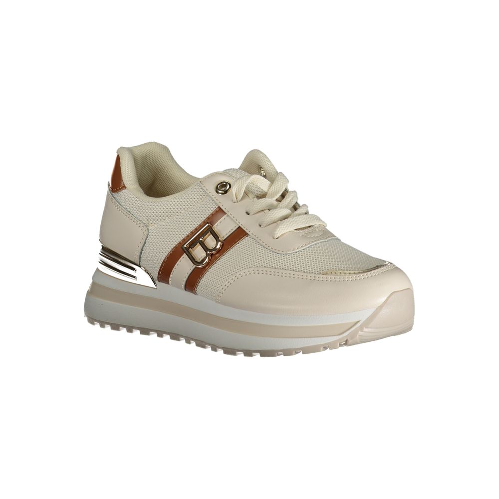 White Polyester Sneaker