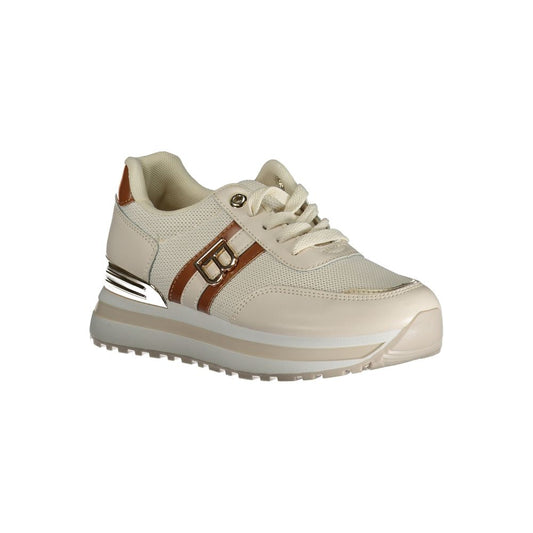 White Polyester Sneaker