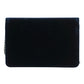 Navy Blue Leather And Satin Shoulder Bag