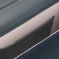 Navy Blue Leather And Satin Shoulder Bag