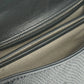 Black Leather Top Handle Shoulder Bag