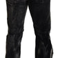 Gray Cotton Corduroy Straight Fit Men Denim Jeans