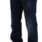 Blue Washed Cotton Cargo Casual Men Denim Jeans