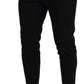 Black Wool Tapered Slim Fit Men Pants