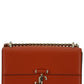 Dark Orange Calf Leather Shoulder Bag
