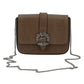 Powder Pink Leather Crossbody Bag