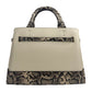 Reed Large Snake Skin Belted Satchel Crossbody Bag