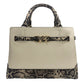 Reed Large Snake Skin Belted Satchel Crossbody Bag